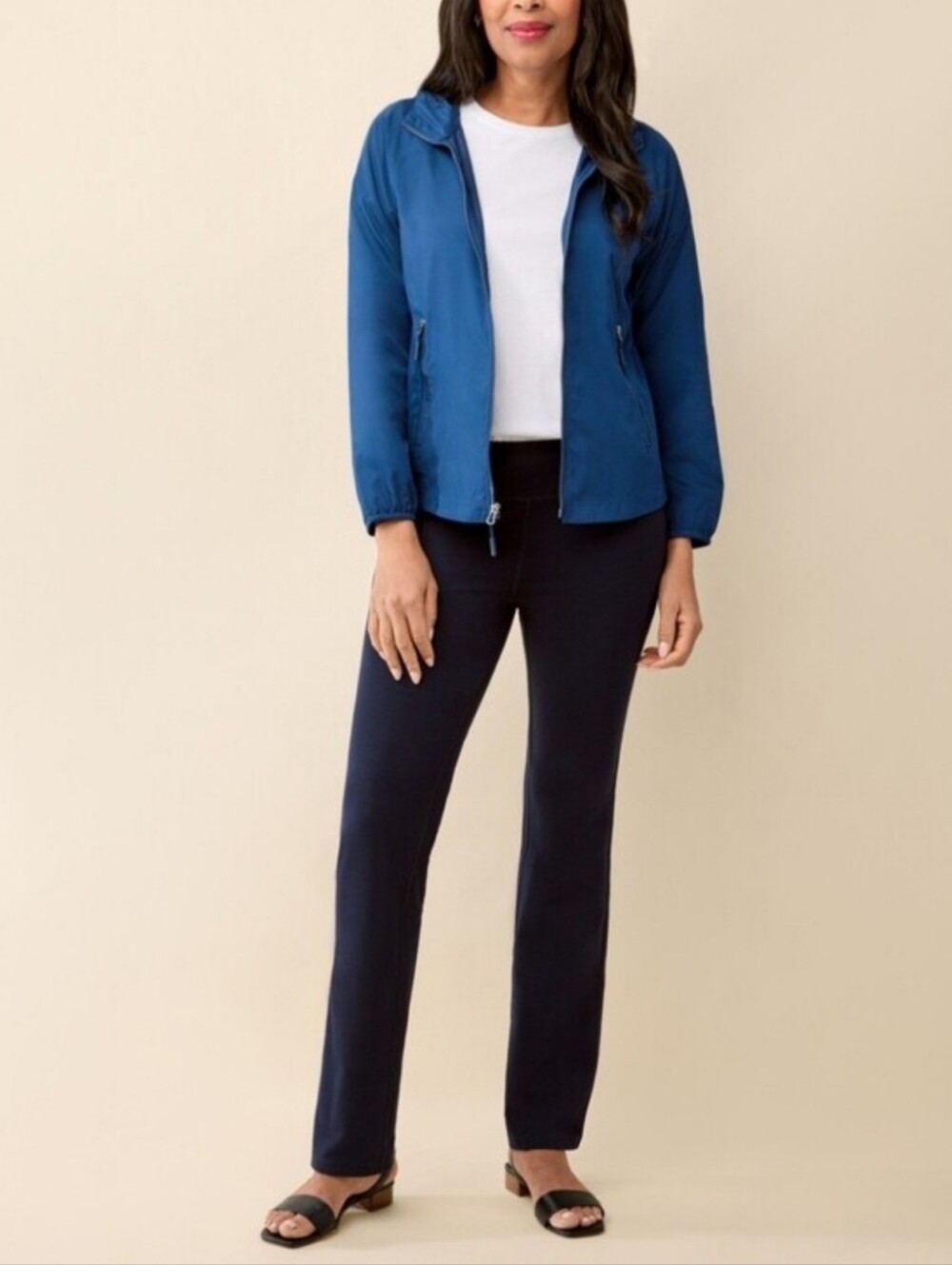Northern Reflections Everyday Active Black Pull-On Straight-Leg Pants Womens XXL